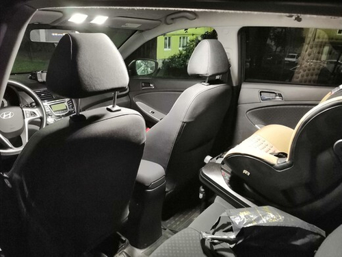 Передний плафон Solaris, Rio - белый