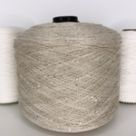 LINETTE PAILETERS - 80% лен, 20% п/а, микропайетки 2мм - серебро, бежевый; 450м\100гр