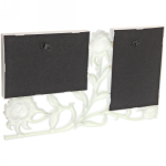 Фоторамка-коллаж 34*19см «Роза», цвет белый, на 2 фото, пластик