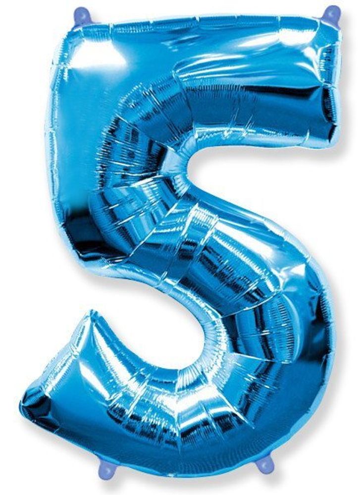 Цифра "5" Синий