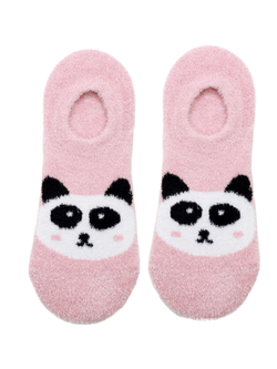 Носки-Тапочки Махровые "Панды" Розовые
