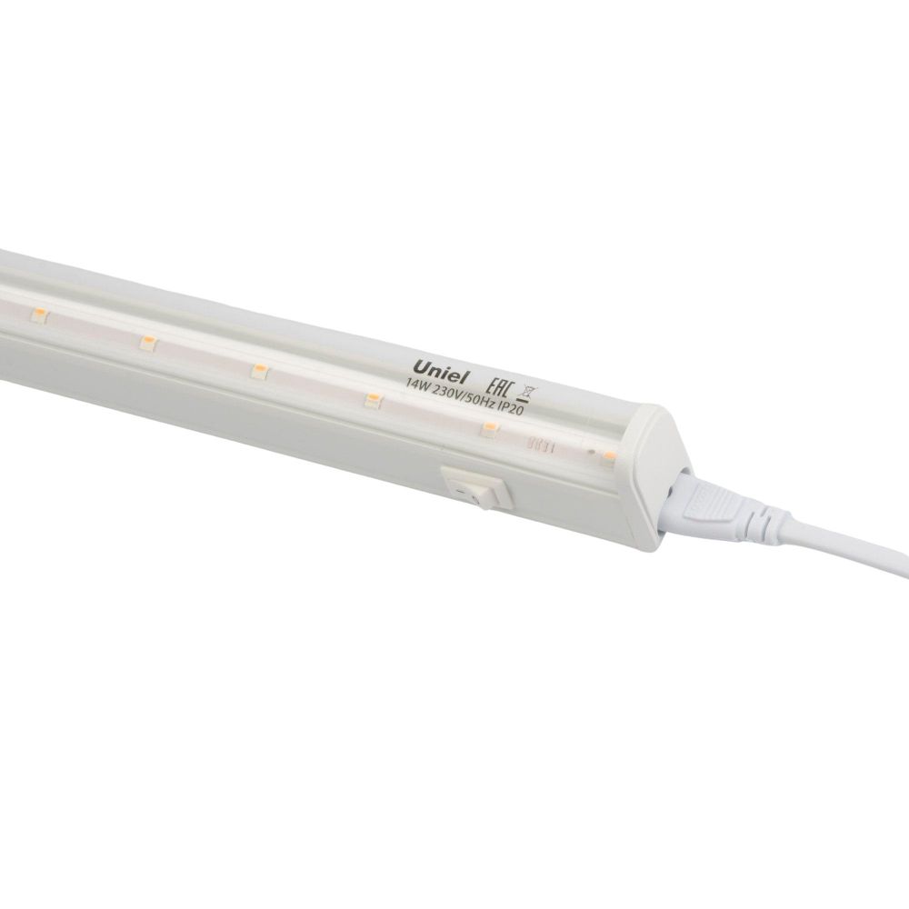 ULI-P17-14W-SPLE IP20 WHITE Светильник для растений светодиодный линейный. 870мм. выкл. на корпусе. Пластик. Спектр для фотосинтеза. TM Uniel
