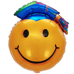Шар Фольгированный Улыбка выпускник (Оранжевый)