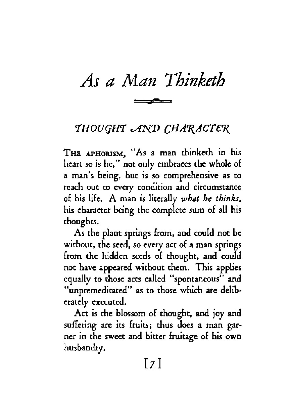 As a man thinketh | James Allen