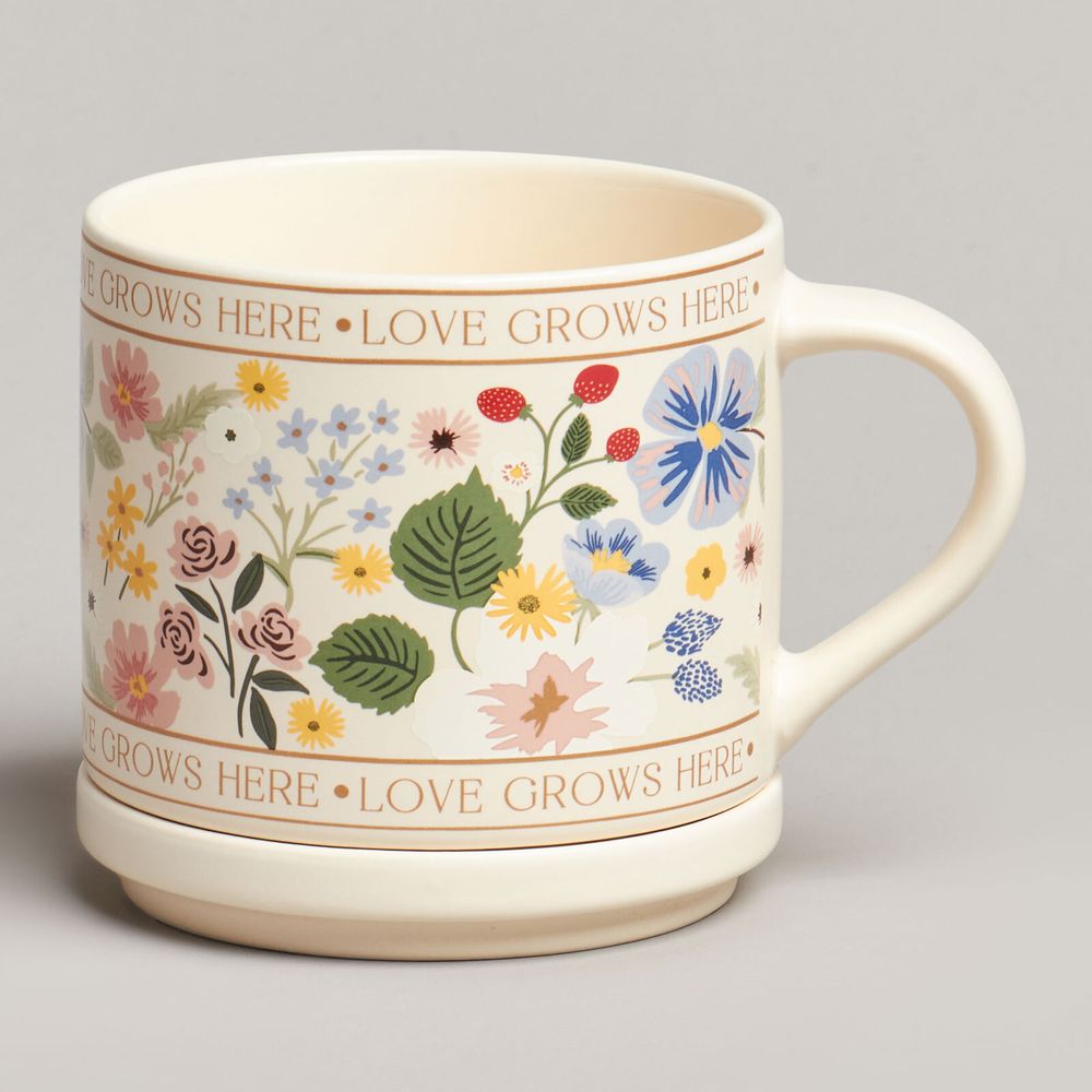 КРУЖКА С КРЫШКОЙ LEFARD SPRING FLOWERS 390МЛ. (КОР=24ШТ.)