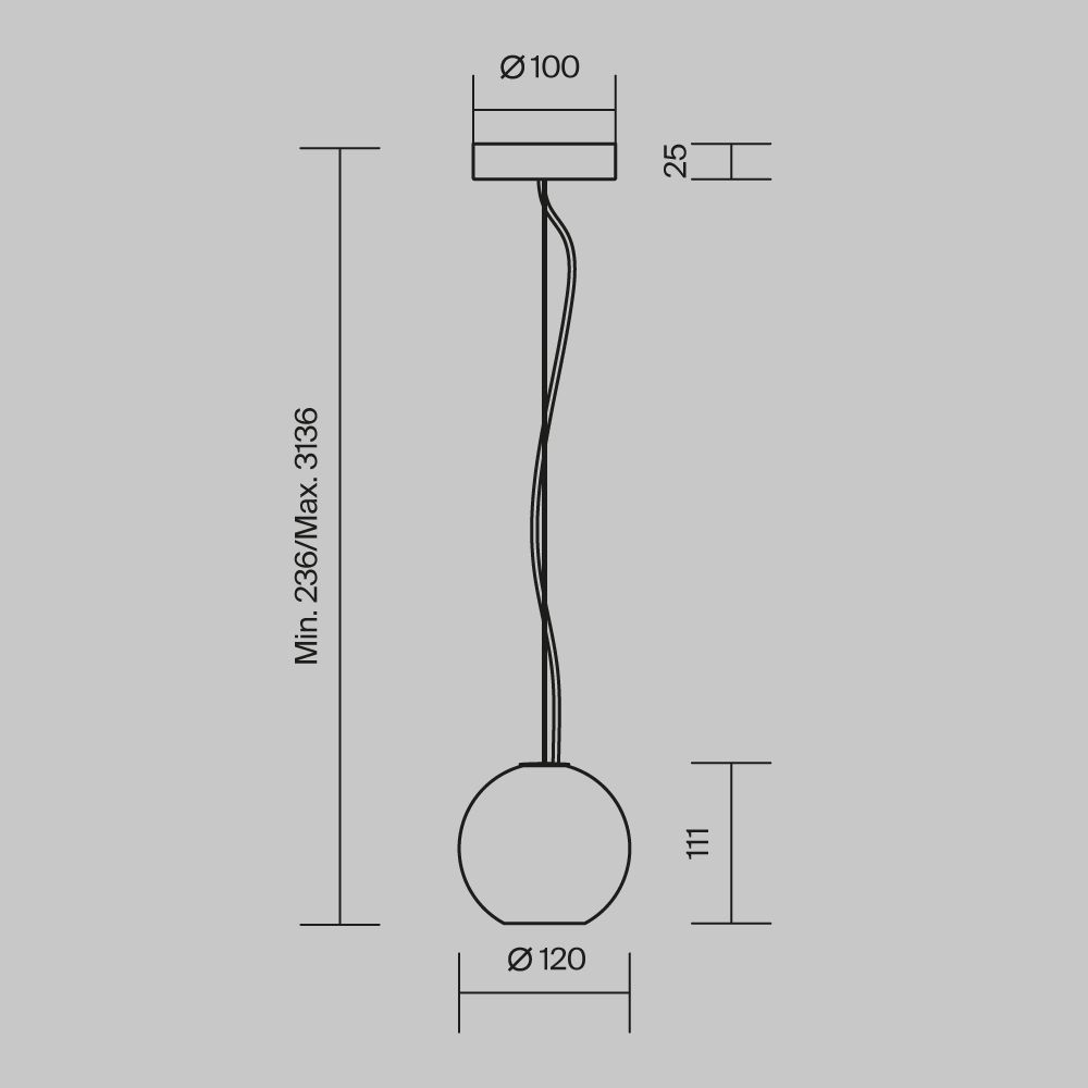 Светильник подвесной Maytoni   MOD461PL-01B