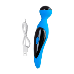 Голубой вибростимулятор 18,3см ToyFa L'roina Cosmy 561018