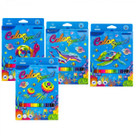 Карандаши цветные Yalong 18 цв., "World water" деревянные, трехгранные, заточенные, грифель 3.0 мм, картон. уп., европодвес