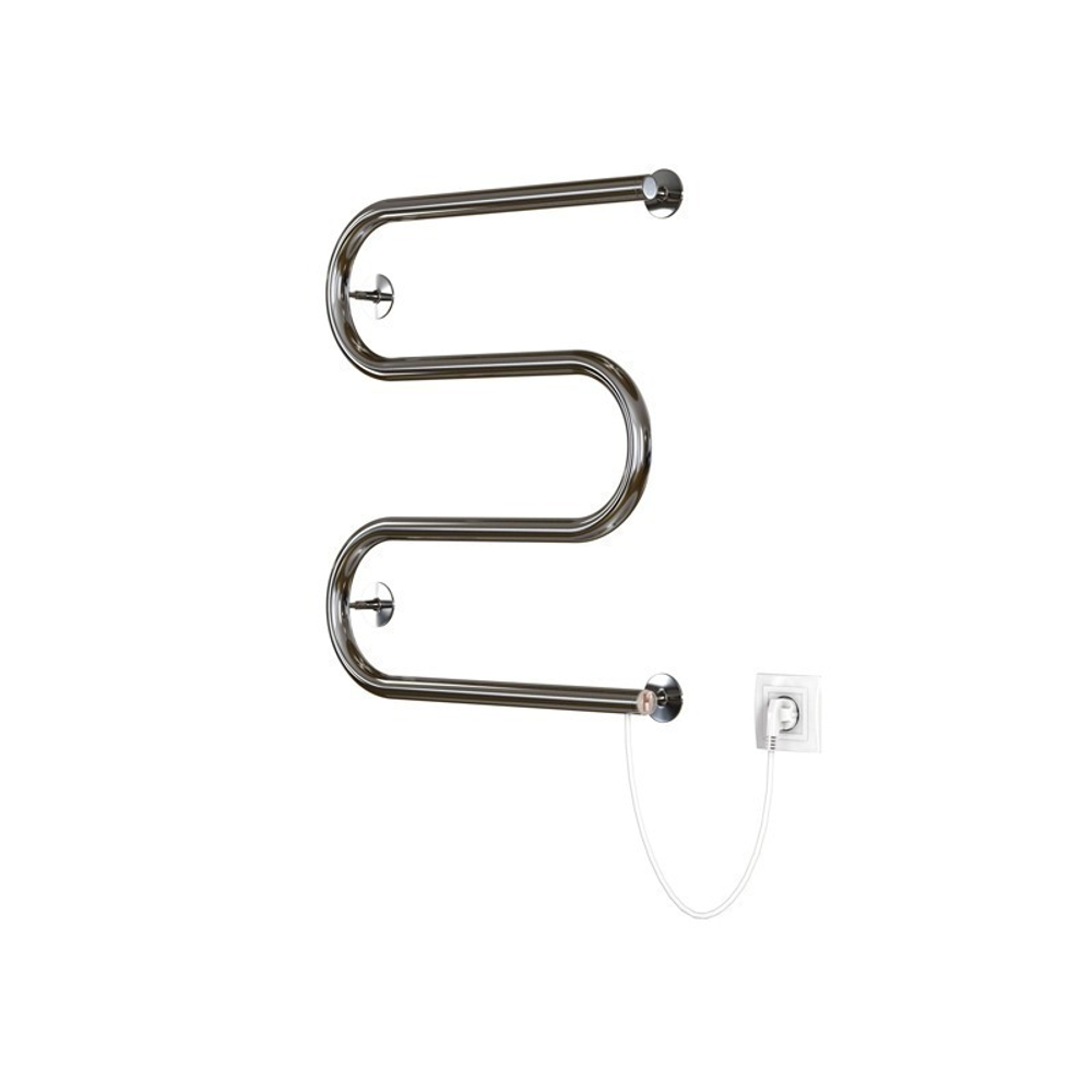 Полотенцесушитель MIXLINE SIMPLE M 60x50 (кнопочный выкл, 192 Вт) ХРОМ