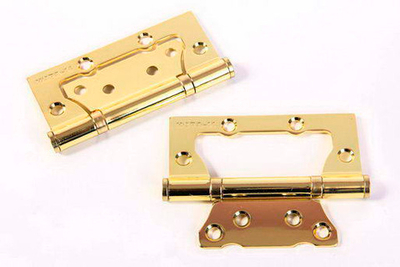 Петля НАКЛАДНАЯ Nora-M 800-4''  100х75х2,5 PB золото