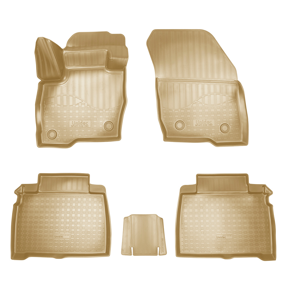 Ковры в салон Norplast/Unidec для Ford Galaxy III (2015-)Полиуретан,Бежевый, арт.NPA11-C22-390-B