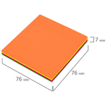 Блок самоклеящийся пластиковый (стикеры) 4 цвета BRAUBERG MULTI COLOUR 76х76 мм 100 листов (6 штук в упаковке)