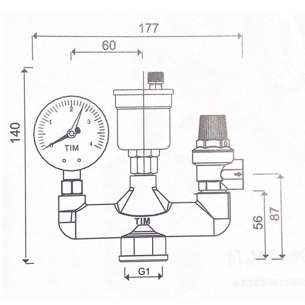 Группа безопасности TIM JH-1025 3 бар