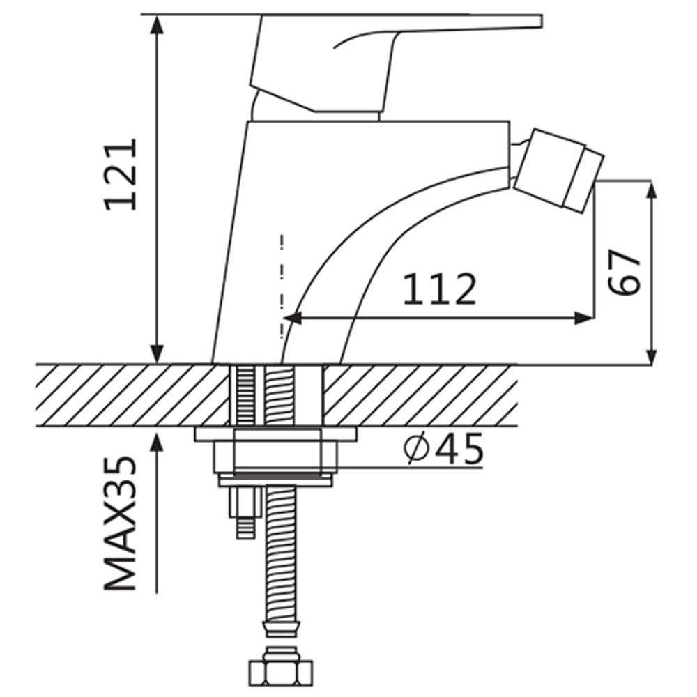 Смеситель для биде Oute T204 T20405