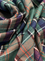 Хлопок фланель Grandi & Rubinelli зеленый в сине-оранжевую клетку