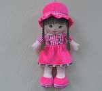 Кукла в платье с тесьмой "Love" № 1 25x58x17см. (Hand)