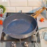 Сковорода 26см Premium blue со съемной ручкой и стеклянной крышкой