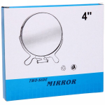 Зеркало настольное в металлической оправе «Модерн» круглое двухстороннее d9,5см