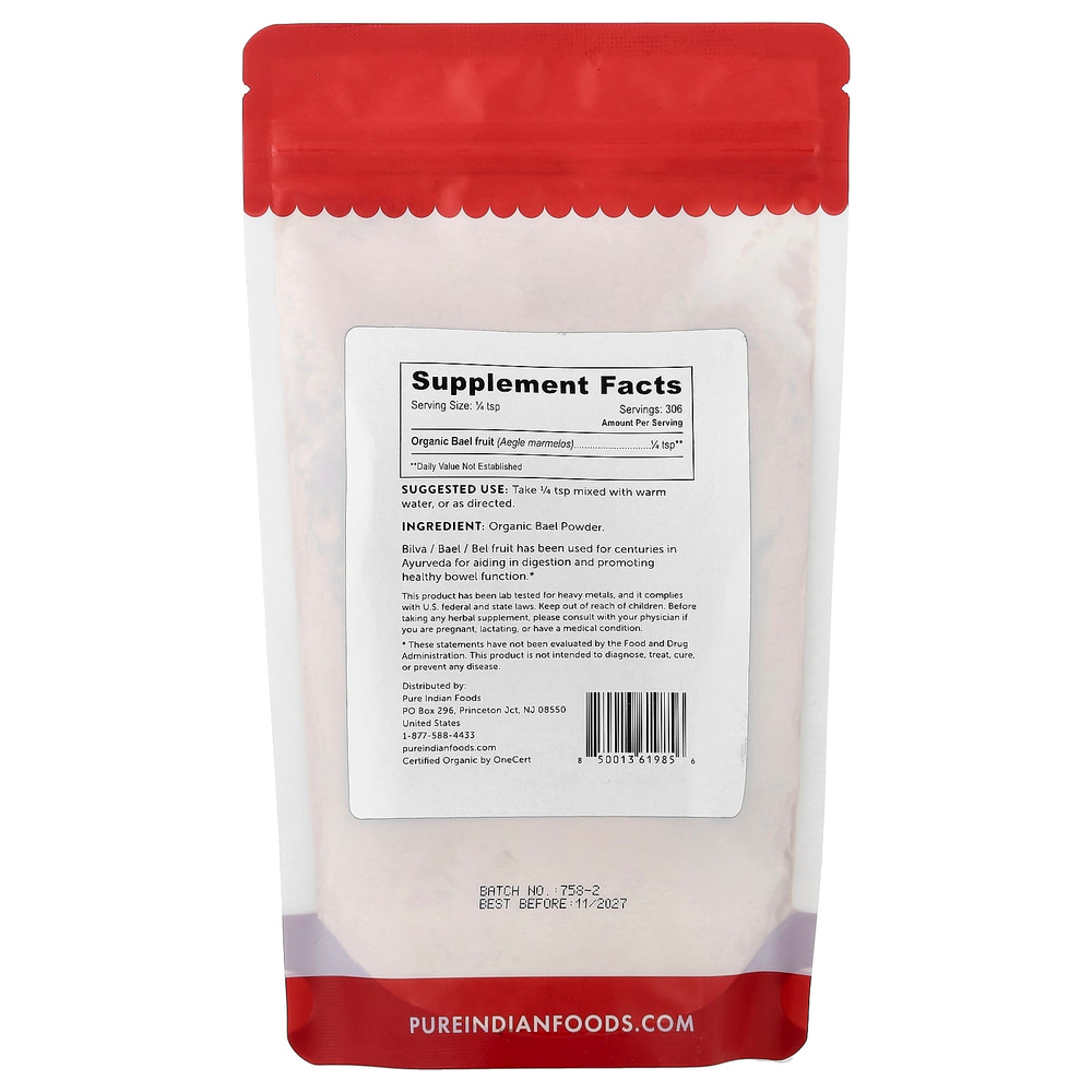 Pure Indian Foods, Органический порошок Bilva, 227 г (8 унций)