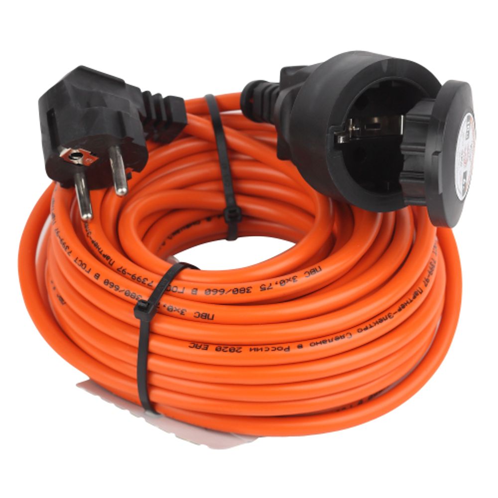 Удлинитель силовой ЭРА UPx-1e-3x0.75-10m в бухте c заземлением 1 розетка 10м ПВС 3х0.75мм2 | Силовые удлинители