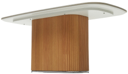 Стол TAMPA 180 цвет БЕЛЫЙ МРАМОР M326, керамика / Каркас OAK, ®DISAUR