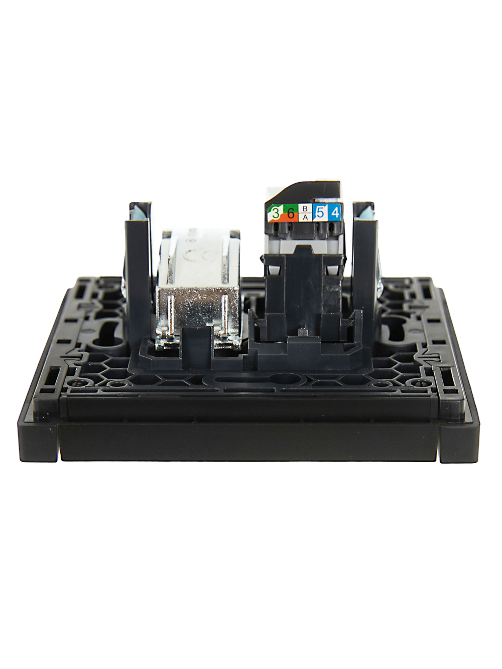 FORTE&PIANO Розетка двойная TV+RJ45 кат.5E FP136 черный IEK