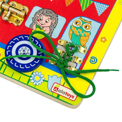 Бизиборд "День рождения", развивающая игрушка для детей, обучающая игра из дерева