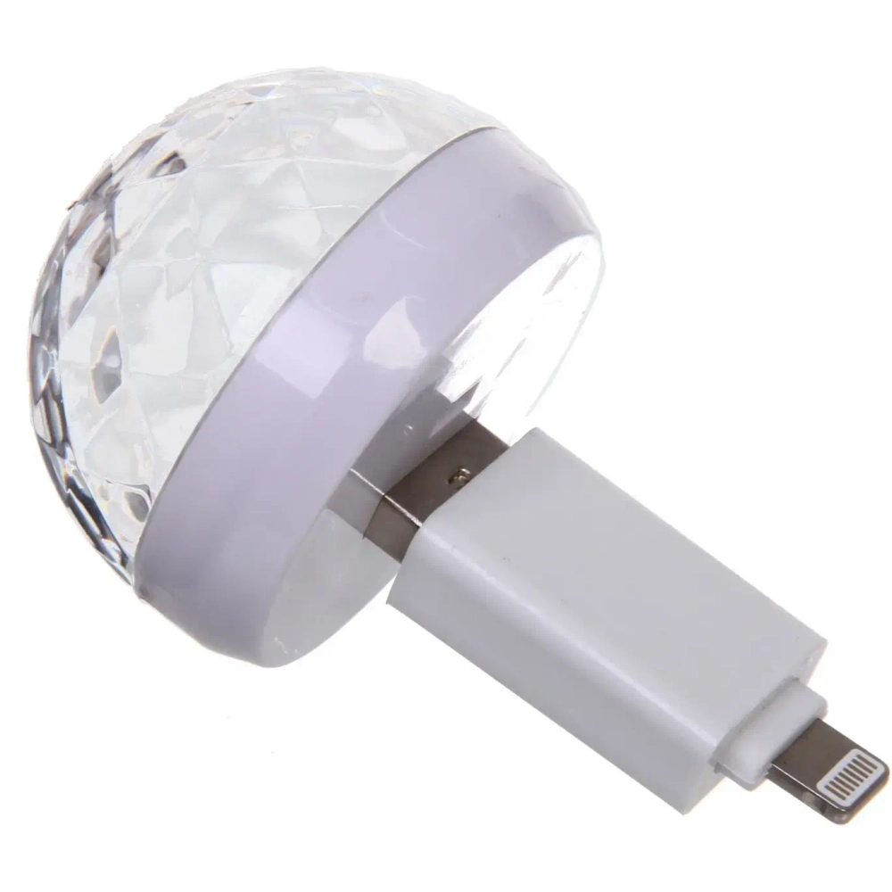Диско-шар mini «Каледоскоп», LED (красный, зеленый, синий), переходник USB для iPhone