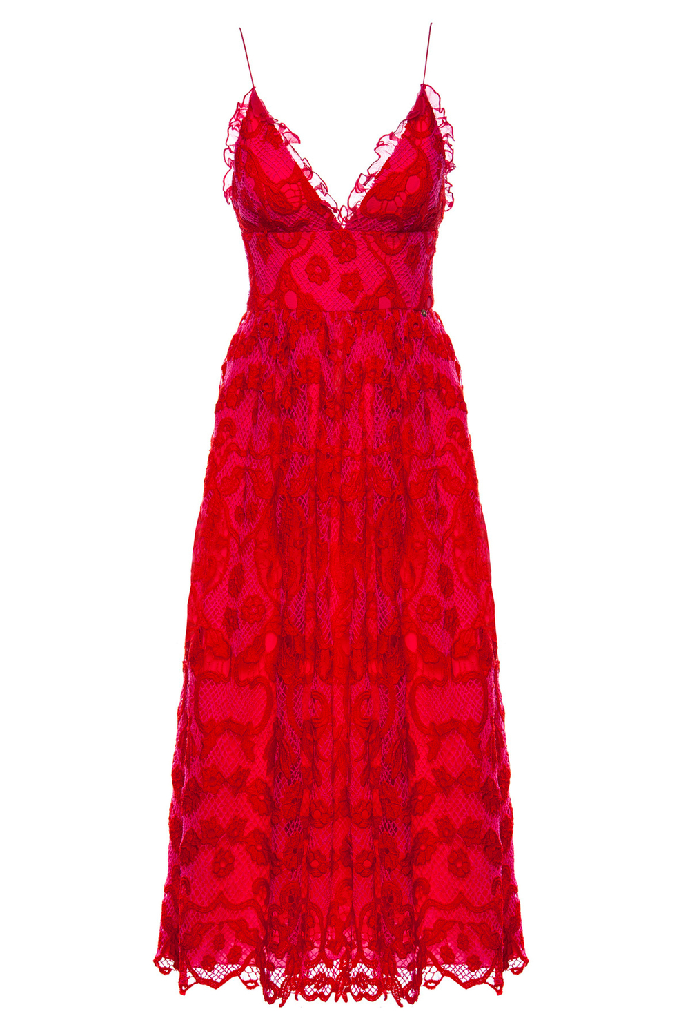 Кружевное платье с цветочной вышивкой