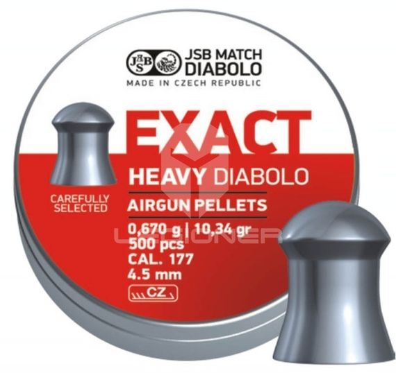 Пули для пневматики JSB Exact Heavy Diabolo 0,67 4, 5мм