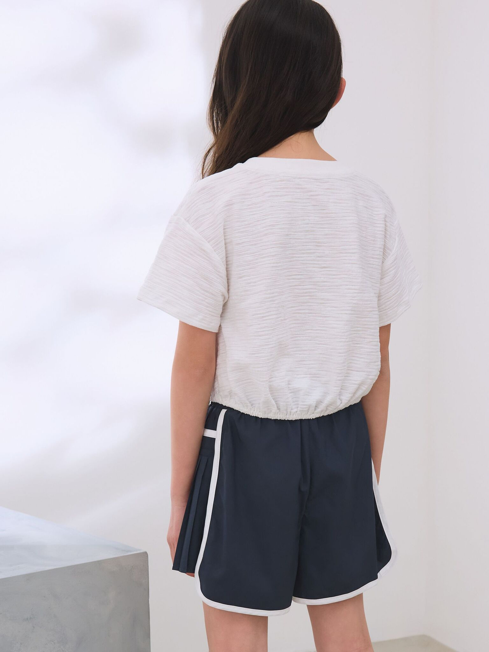 Футболка с завязками для девочки Next AL9-892, Белый