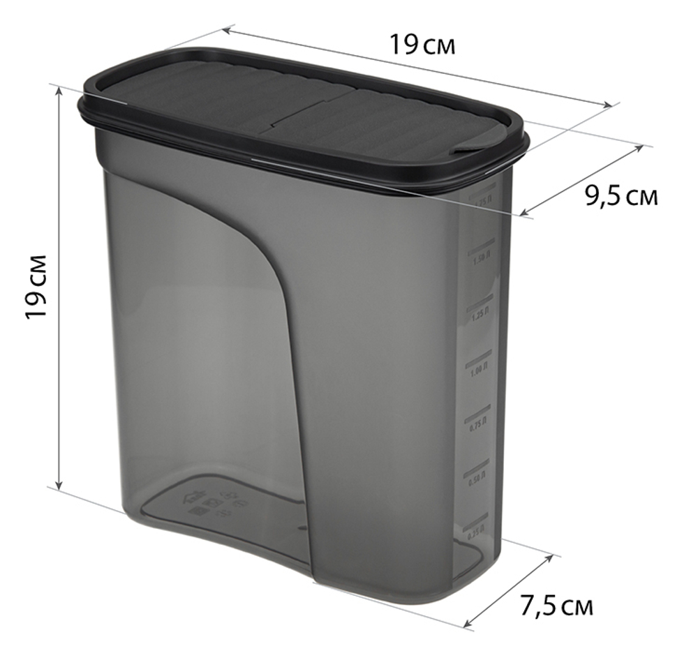 Емкость для сыпучих продуктов БЕСТ 2л М1256