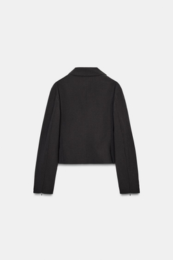 ZARA КУРТКА В ПОЛОСКУ С МОЛНИЯМИ, КОРИЧНЕВЫЙ