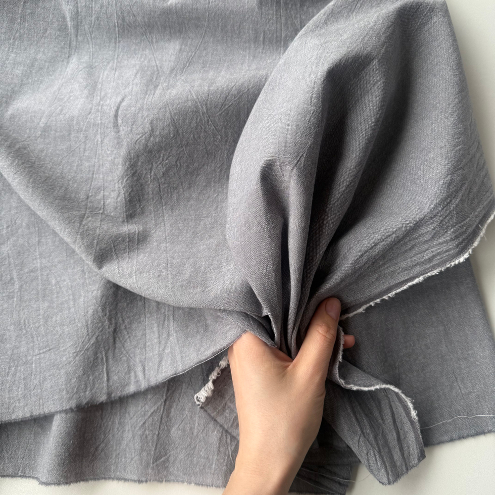 Вареный хлопок 250см. Пепельный