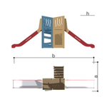 Детский игровой модуль с горкой Romana 115.30.00