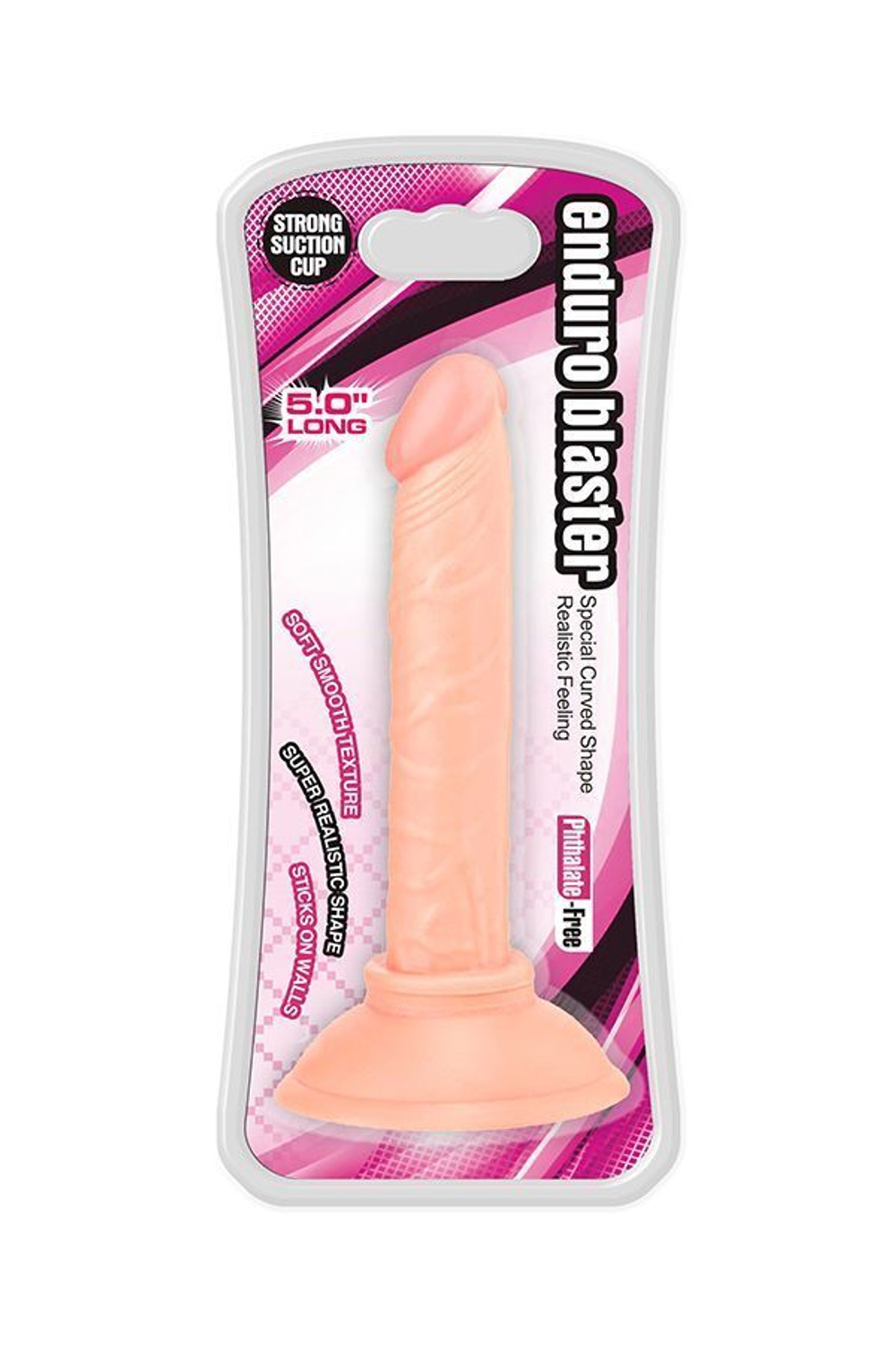 Анальный фаллоимитатор на присоске - 14 см. (Цвет: телесный)