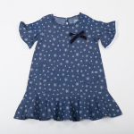 Платье джинсовое для девочки принт синий р.98 00084_BAT