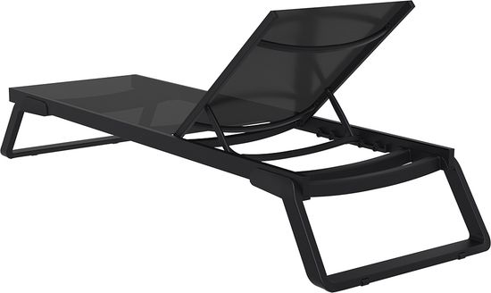 Шезлонг-лежак металлический черный Tropic Турция