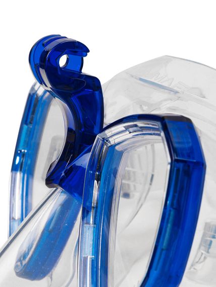 Маска Salvimar Trinity с креплением для камеры  прозрачный силикон/синяя