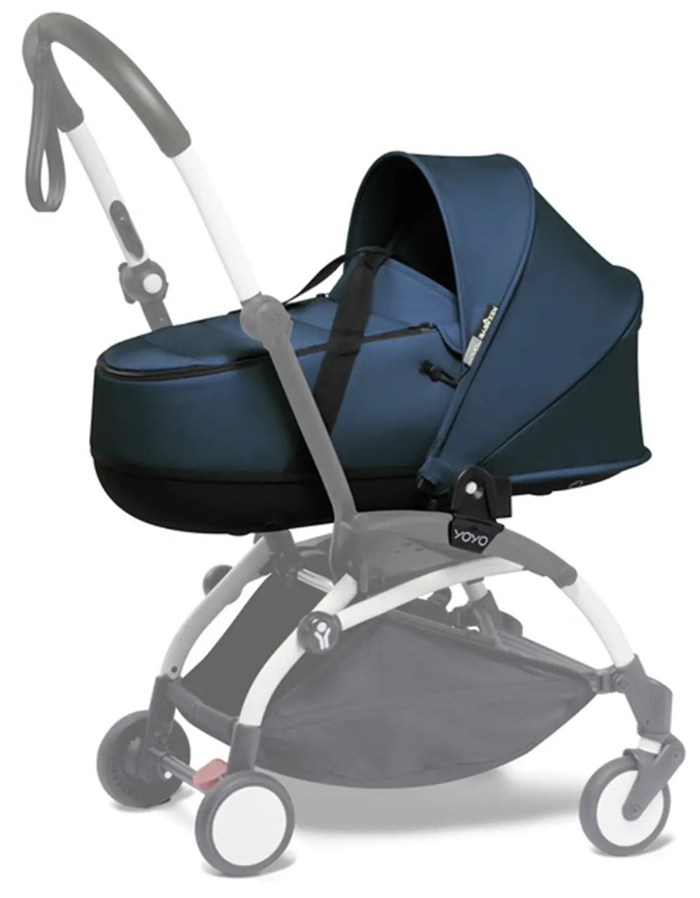 Коляска для новорожденных Stokke YOYO3 Newborn Shell 0+ рама белая White Navy Blue