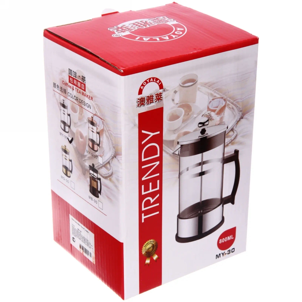 Френч-пресс 800мл «Консул» серебро