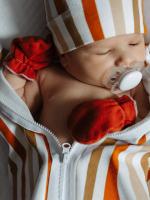 Рукавички-антицарапки Mjölk Полоска/Клетка/Paprika, сет из 3х пар