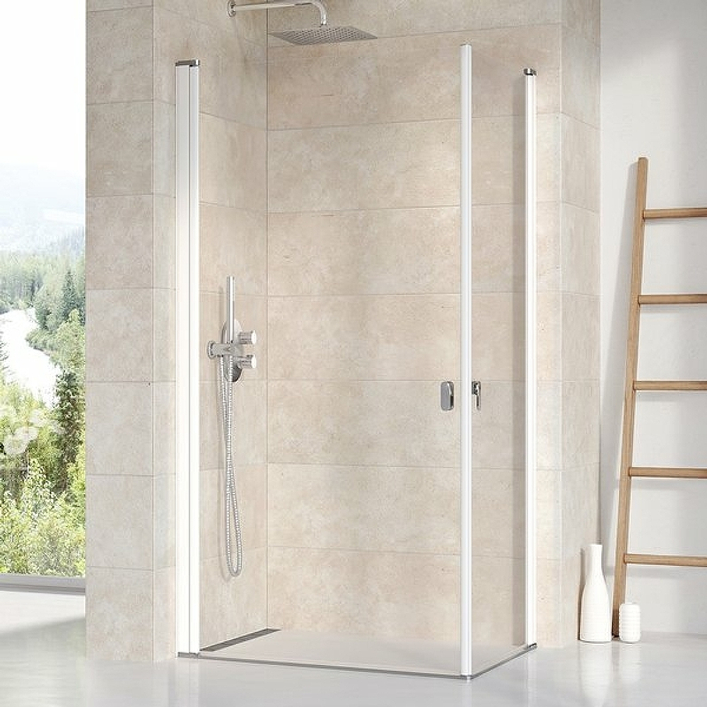 Душевая дверь Ravak Chrome CRV1-80 1QV40101Z1 профиль Белый стекло Transparent