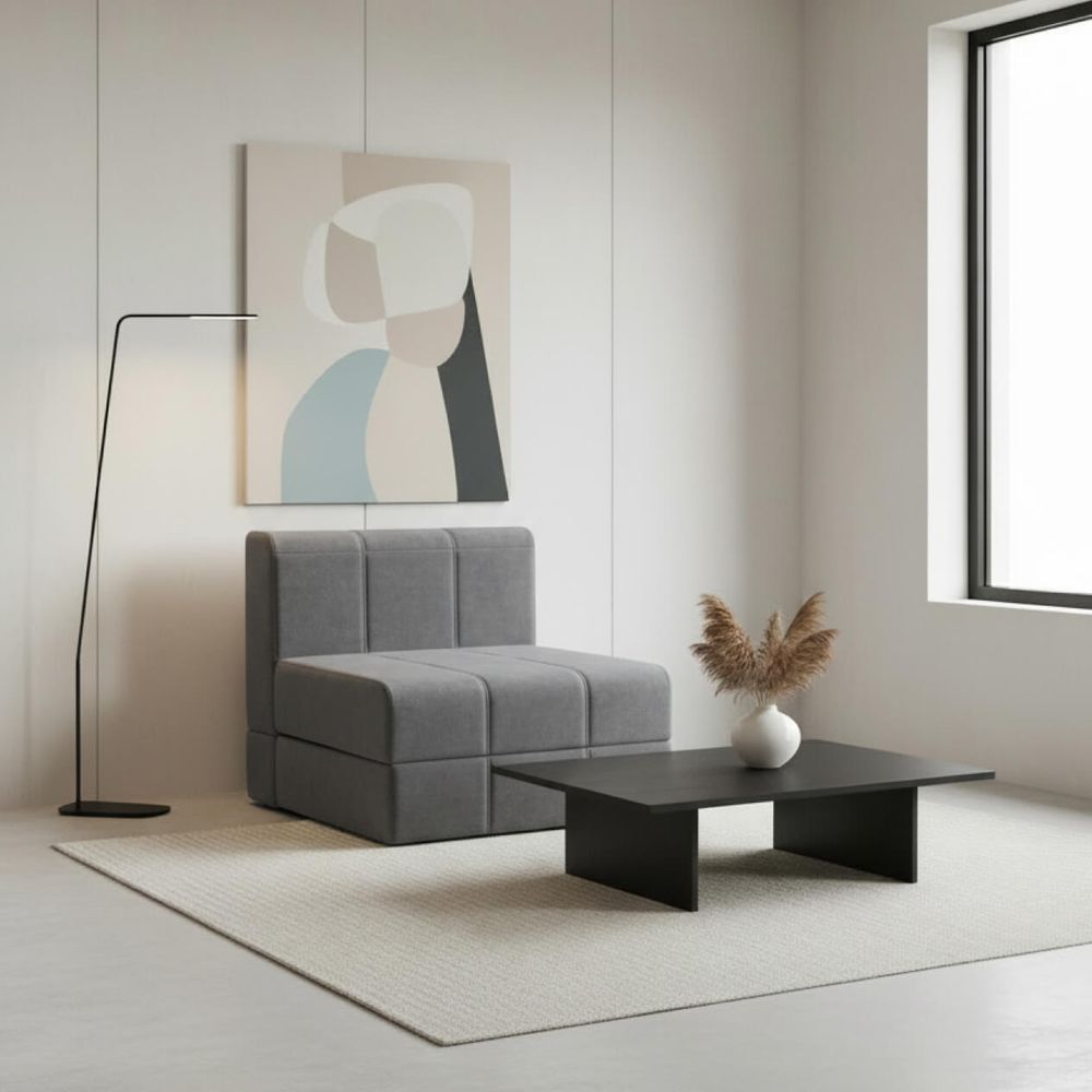 Кресло кровать раскладное бескаркасное 200х90 (милк Вивальди)