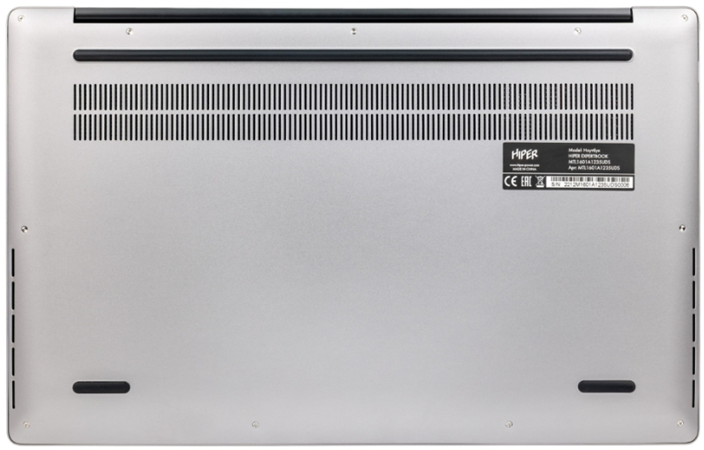 Ноутбук  HIPER Expertbook MTL1601 16.1 ", Core i5, 16 Гб RAM, 512 Гб SSD, Iris Xe Graphics, Серебристый