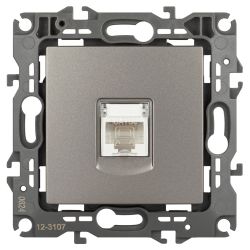 Розетка ЭРА Серия 12 12-3107-16 информационная RJ45, титан