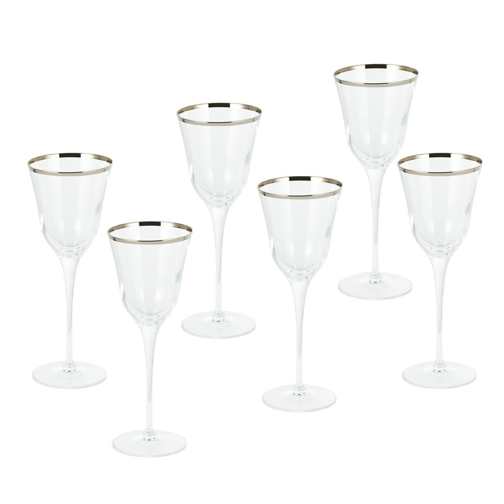 Набор бокалов Gipfel Julia Clear Filo Platino 42089 240 мл 6 предметов