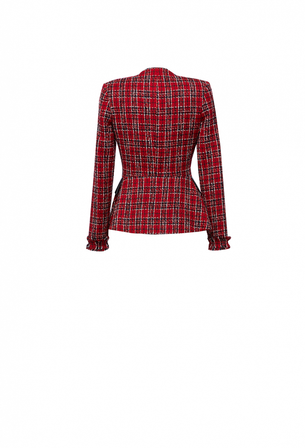 Приталенный твидовый жакет в клетку 01-02-23 FW