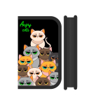 Пенал 1 секц. большой с откидной планкой 190/115 "Angry cats" (Пчёлка)