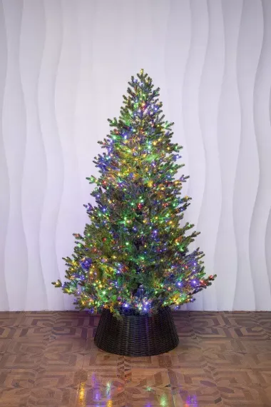 Искусственная елка Измайловская 210 см., 100% литая хвоя, 1500 мульти LED ламп, 10 режимов, Елкиторг (57210)
